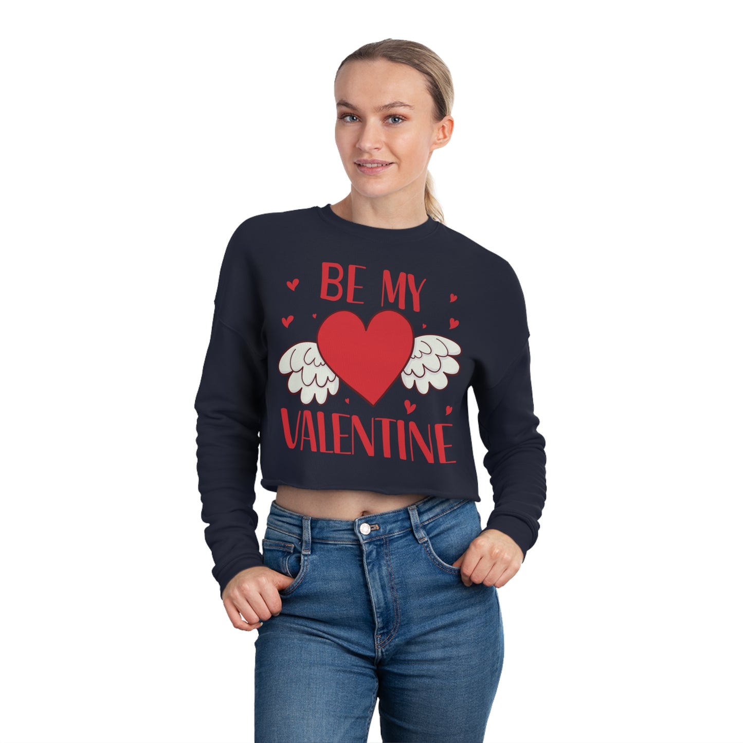 Women's black Cropped Sweatshirt, for any casual look