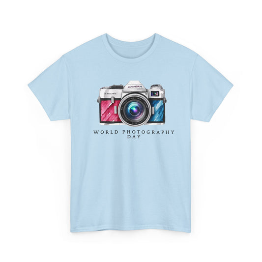 Capture Your World with This Watercolor Camera T-Shirt Unisex Heavy Cotton Tee