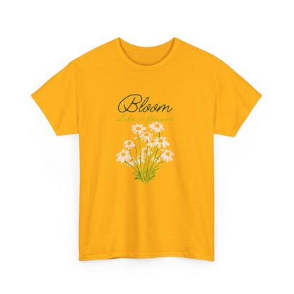 Bloom Like a Flower Unisex Heavy Cotton Tee