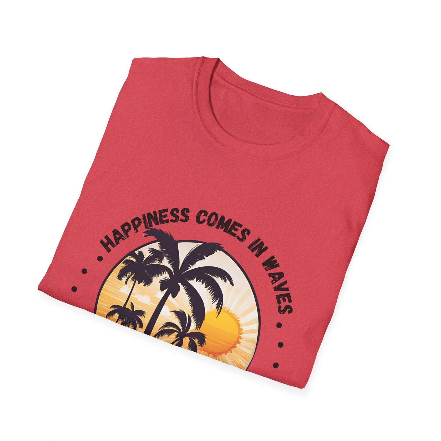 Happiness Comes in Waves Unisex Softstyle T-Shirt