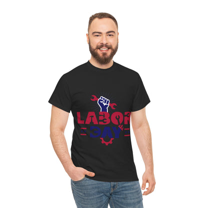 Labor Day T-Shirt Design - Workforce Tribute black Tee