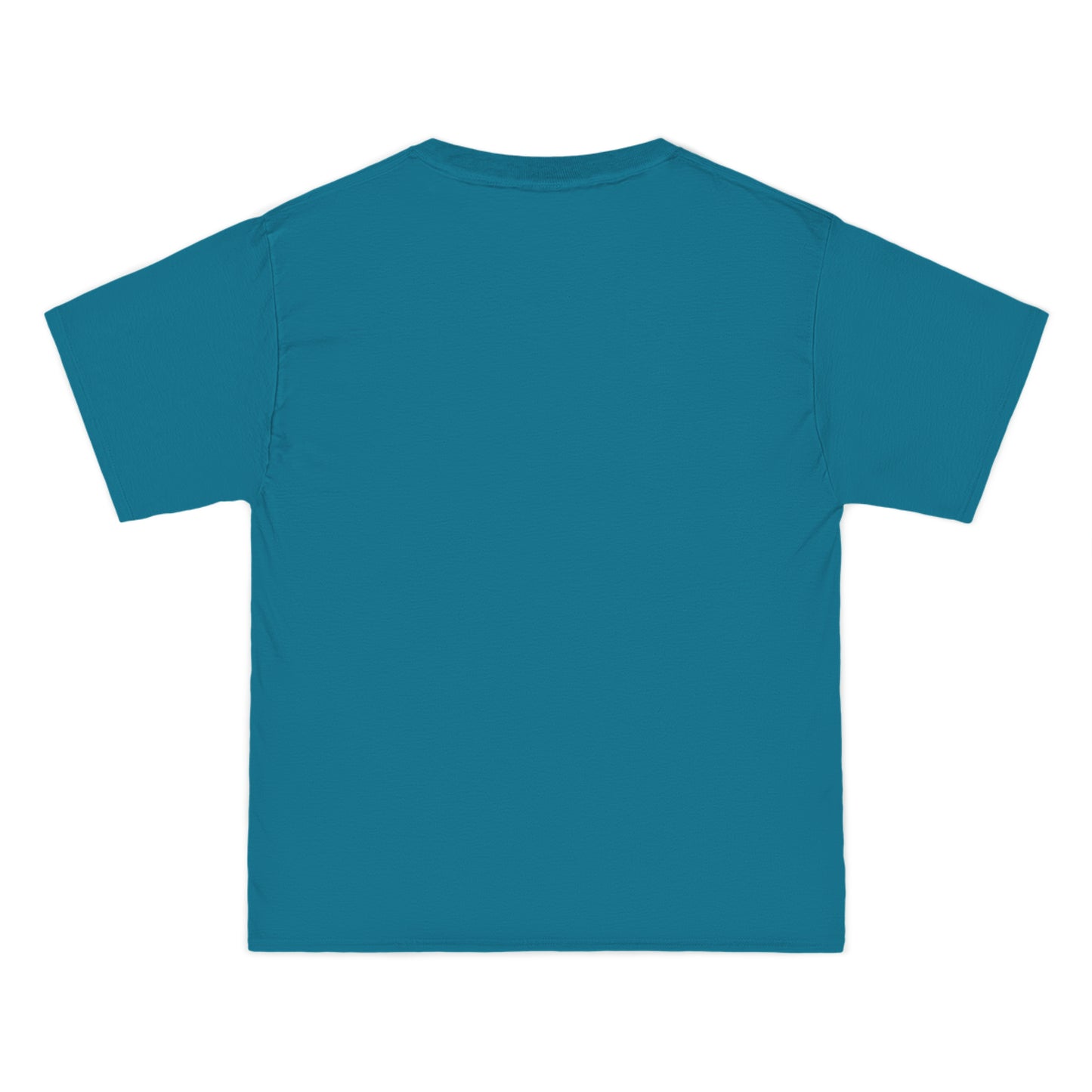 Beefy-T® T-Shirt blue color, back view, cotton, unisex