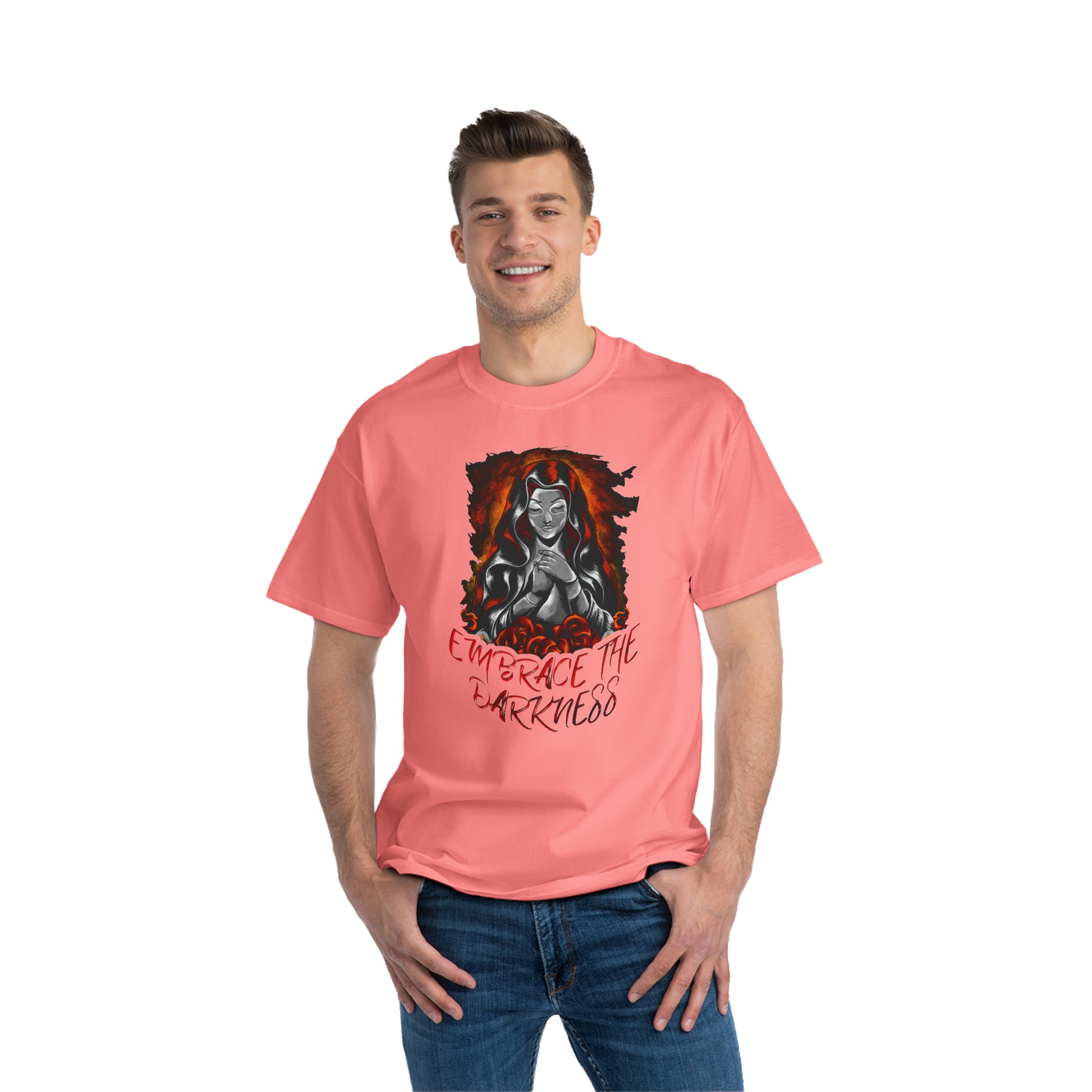 Embrace the Darkness T-Shirt, pink, short-sleeve design