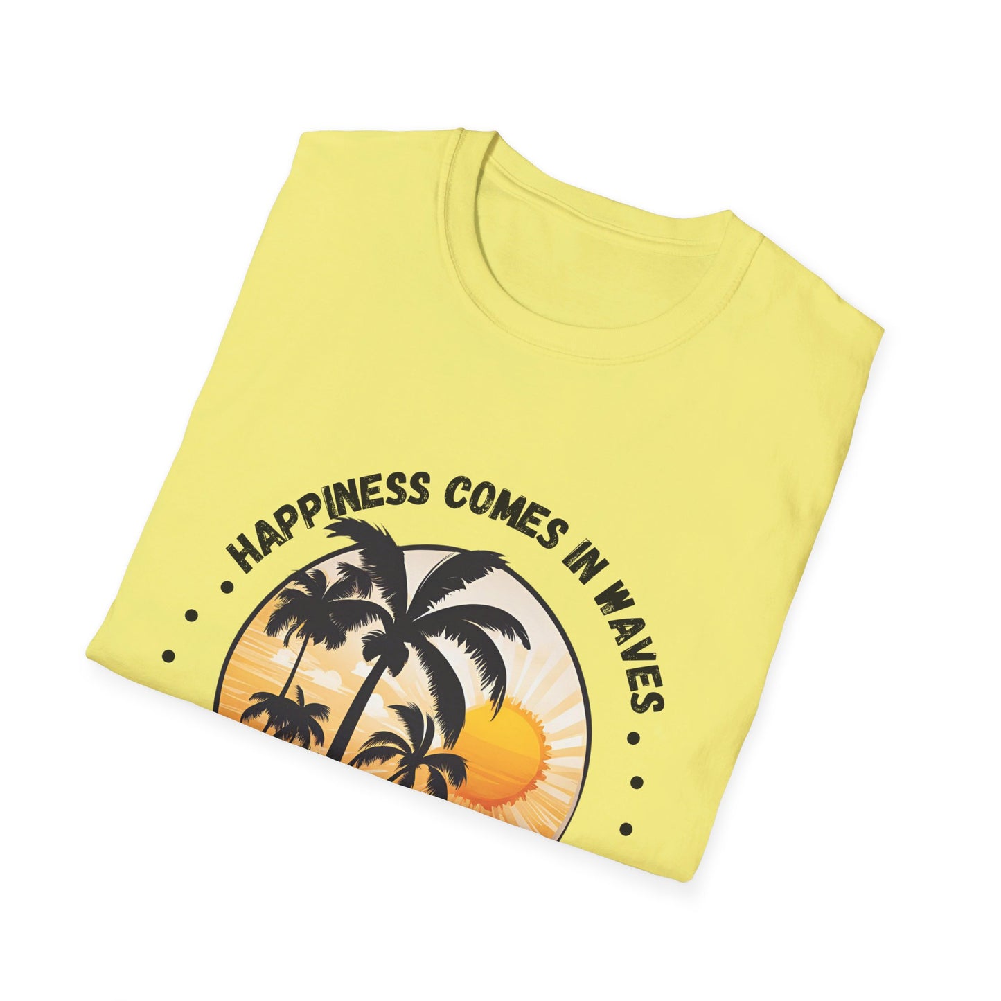 Happiness Comes in Waves Unisex Softstyle T-Shirt