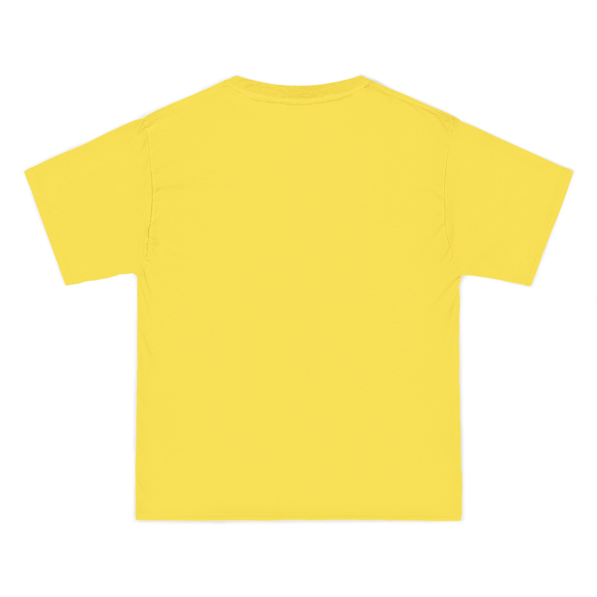 Beefy-T® T-Shirt yellow color, back view, cotton, unisex