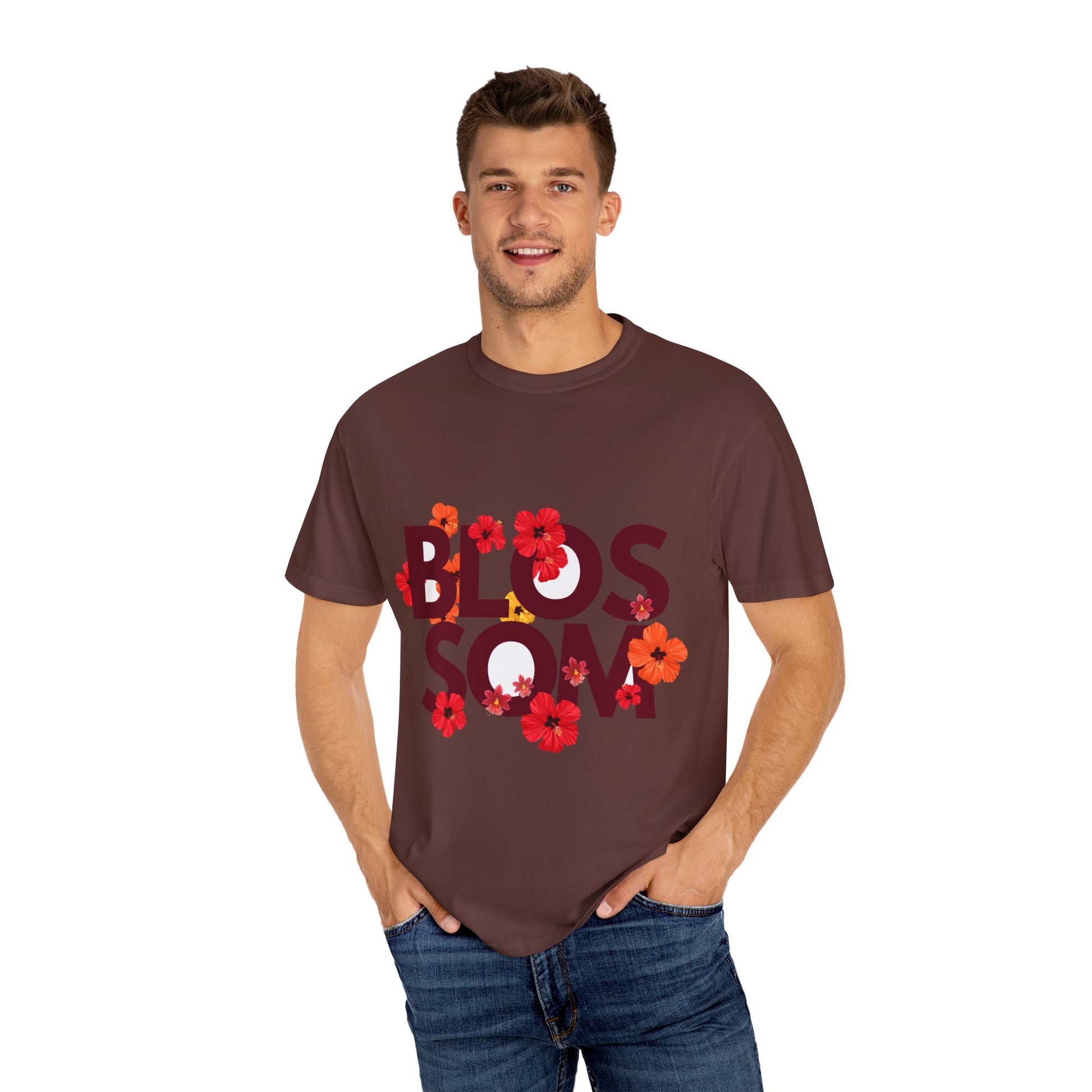 Essential unisex brown top, Garment-Dyed T-shirt collection