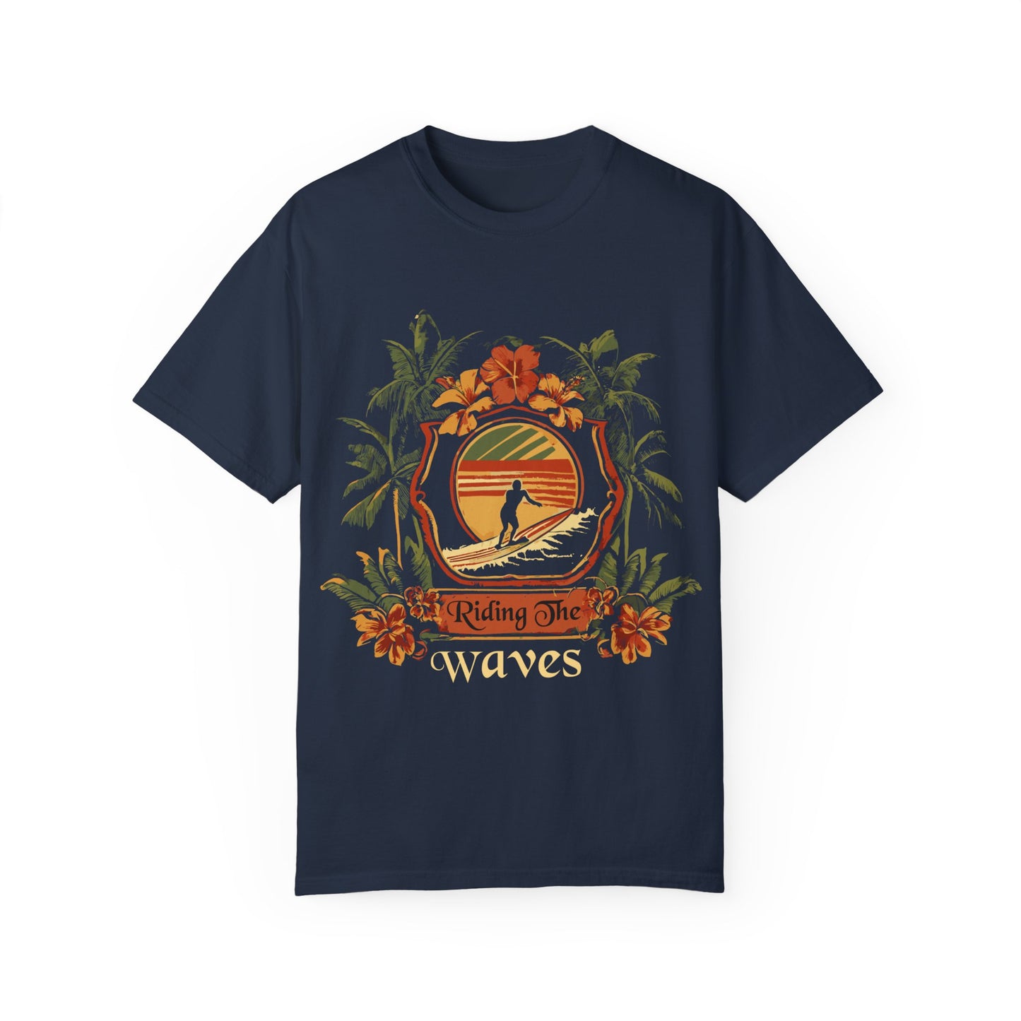 Unisex 'Riding the Wave' Summer Beach T-shirt front view