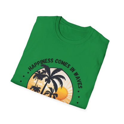 Happiness Comes in Waves Unisex Softstyle T-Shirt