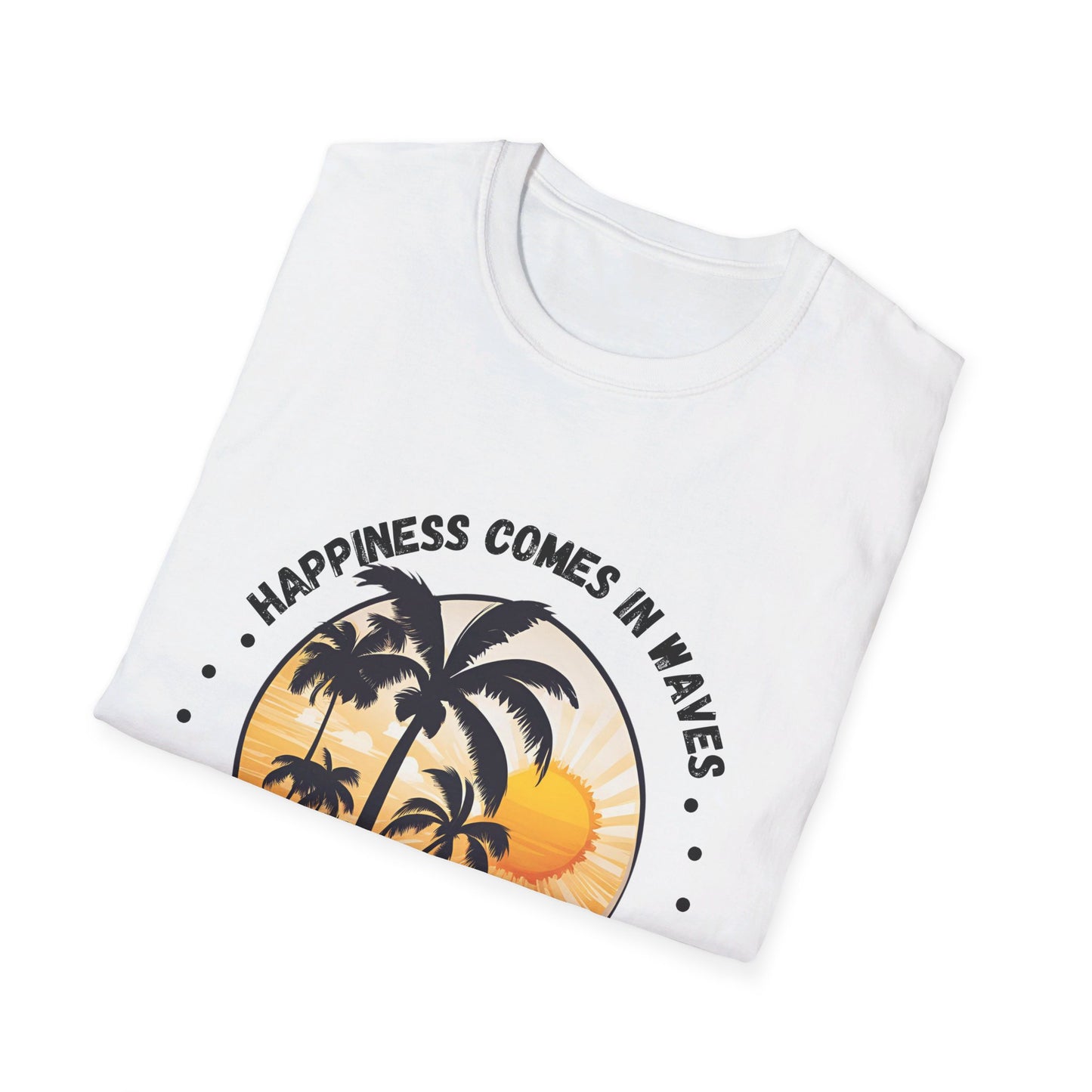 Happiness Comes in Waves Unisex Softstyle T-Shirt