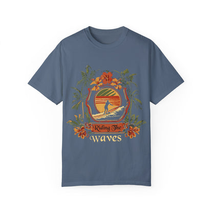 Unisex 'Riding the Wave' Summer Beach T-shirt front view