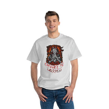 Embrace the Darkness T-Shirt, white, short-sleeve design