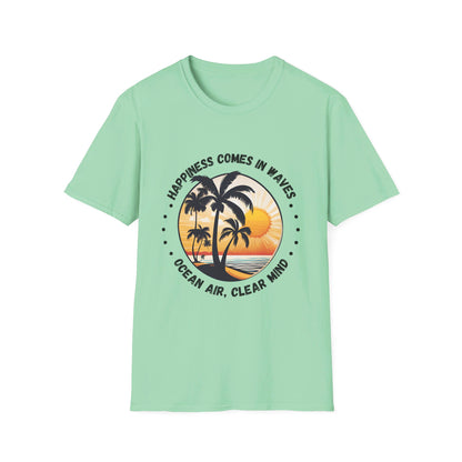 Happiness Comes in Waves Unisex Softstyle T-Shirt