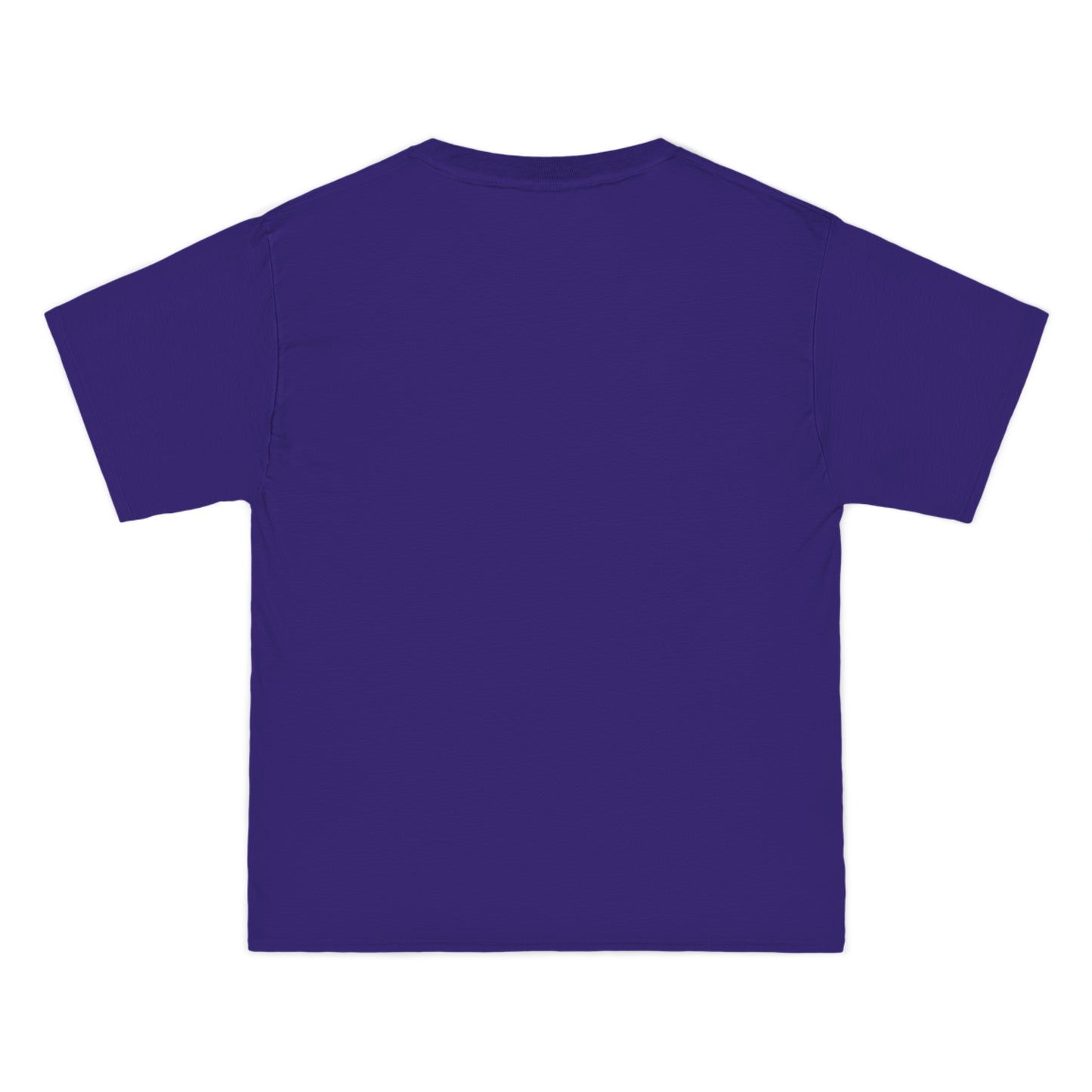 Beefy-T® T-Shirt purple color, back view, cotton, unisex