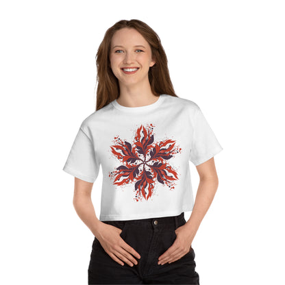 Women's Heritage Cropped T-Shirt - Blooming Wildflower