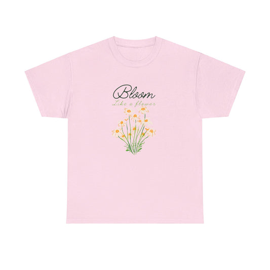 Bloom Like a Flower Unisex Heavy Cotton Tee