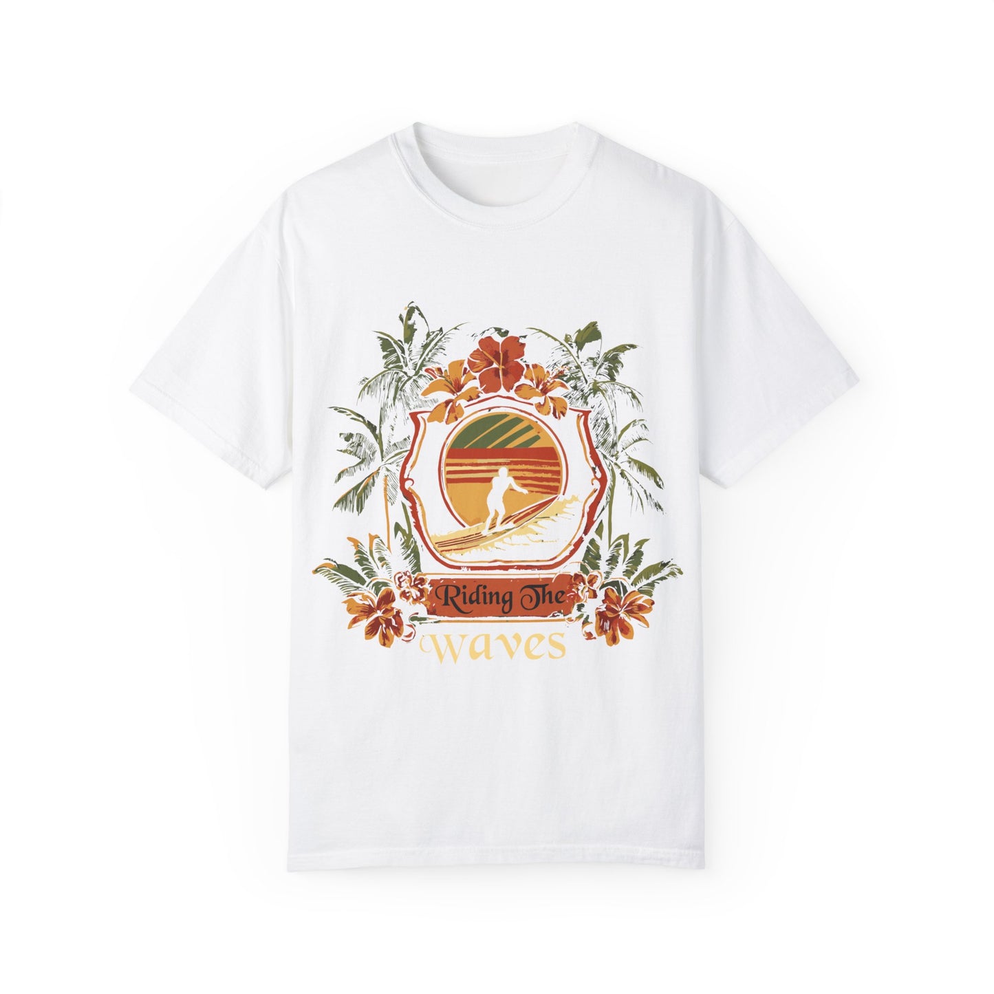 Unisex 'Riding the Wave' Summer Beach T-shirt front print