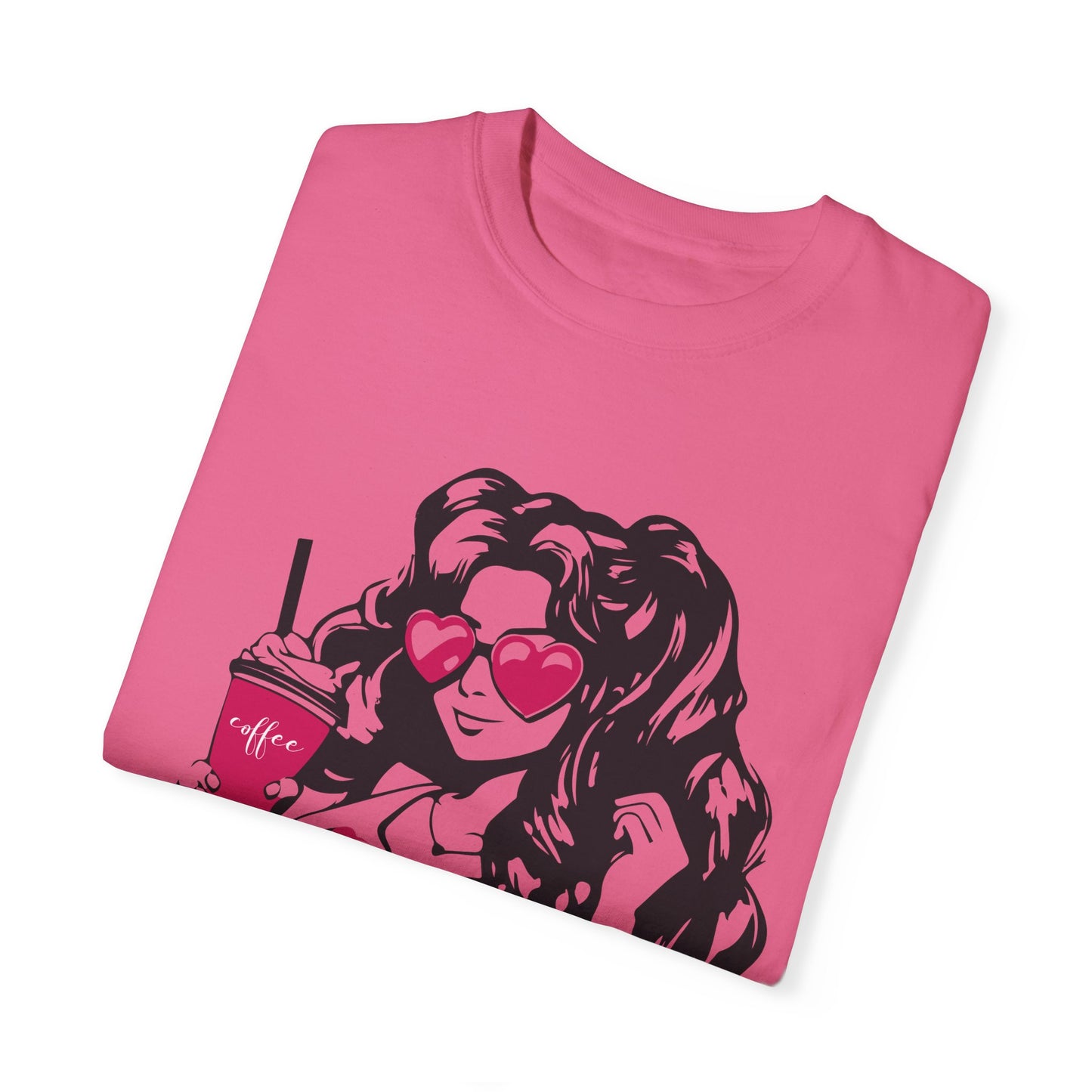 Unisex Garment-Dyed T-shirt, Stylish unisex pink top