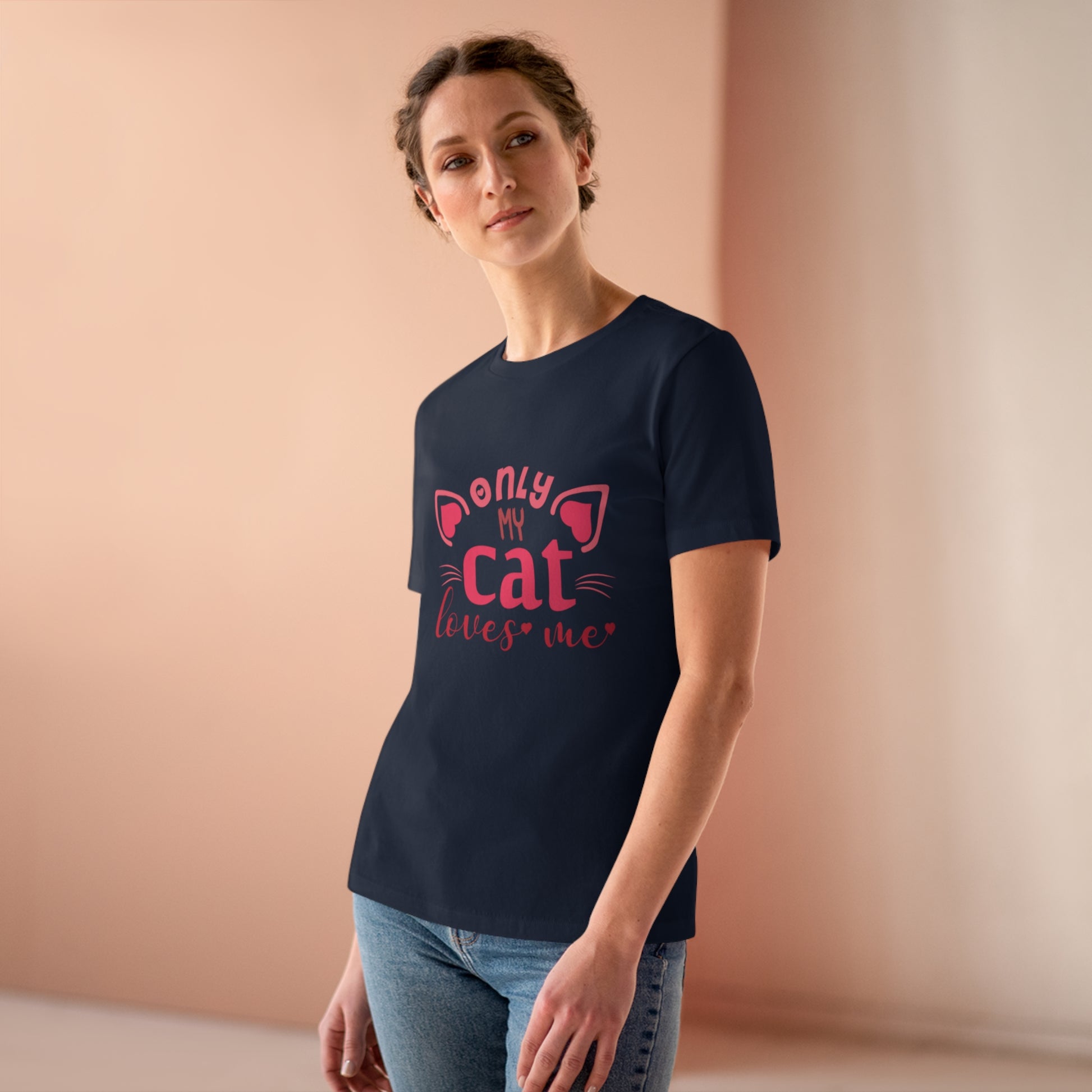 Cat Lover Women's Tee - Only My Cat Loves Me t-shirt