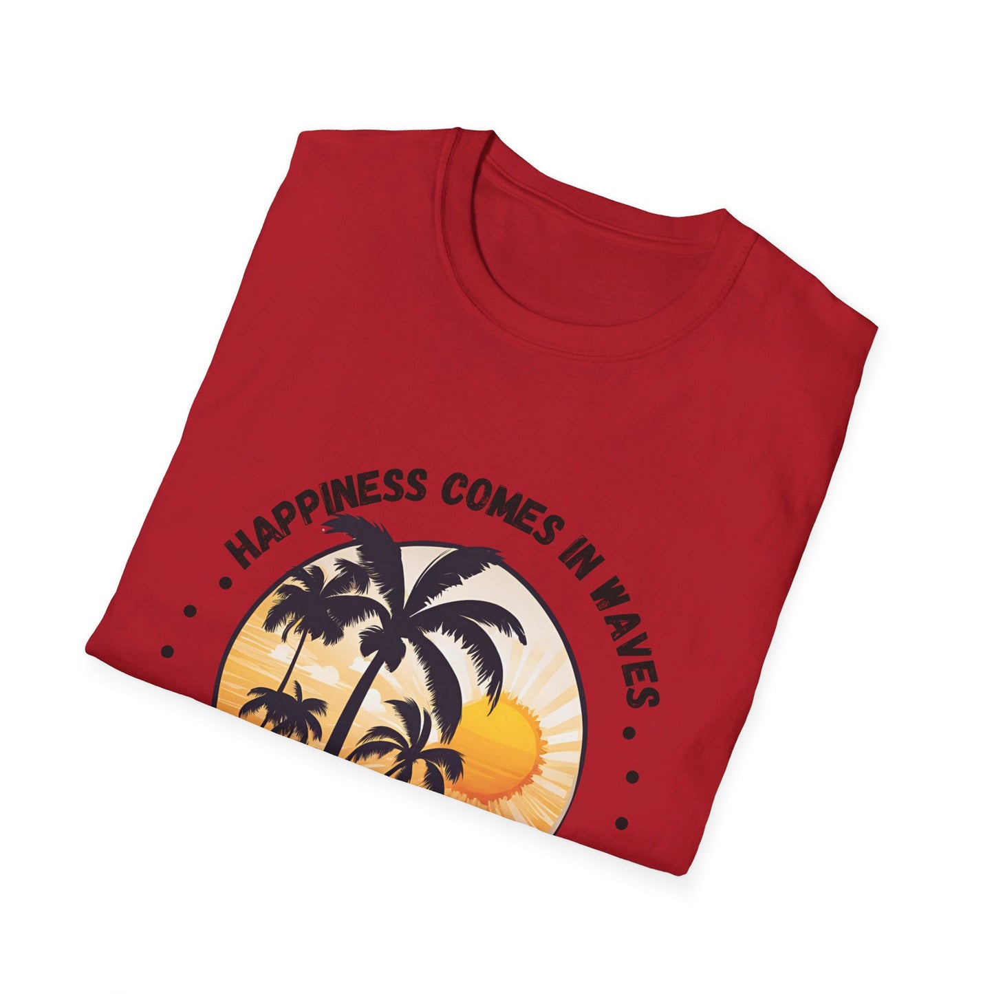 Happiness Comes in Waves Unisex Softstyle T-Shirt