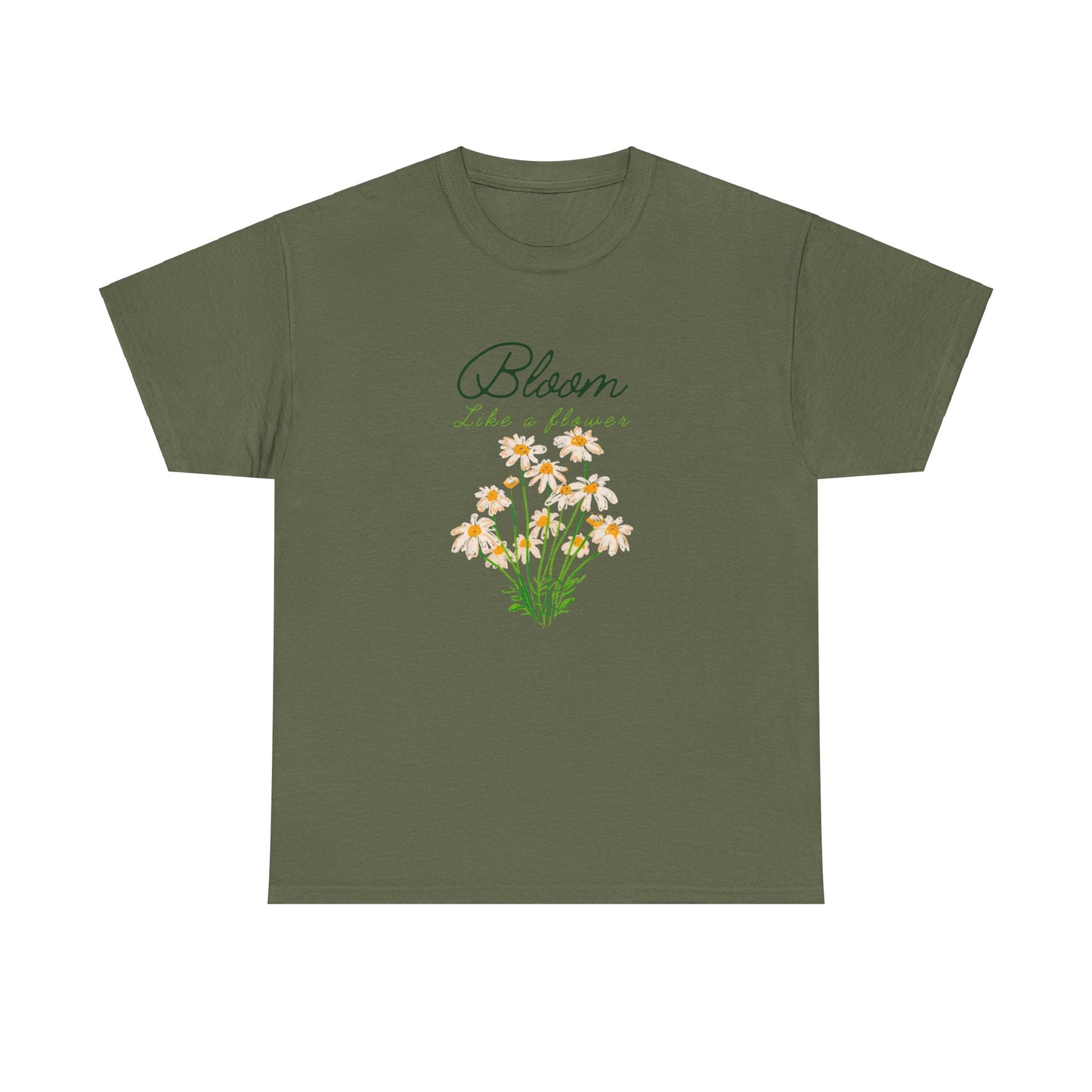 Bloom Like a Flower Unisex Heavy Cotton Tee