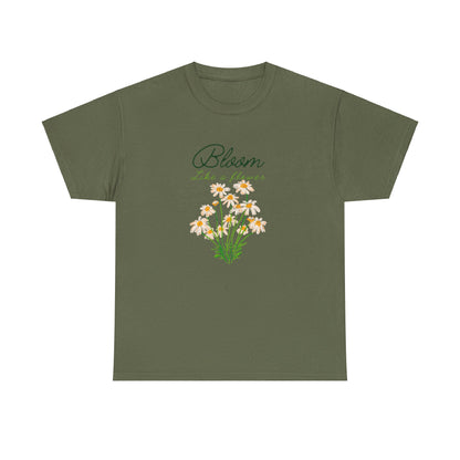 Bloom Like a Flower Unisex Heavy Cotton Tee