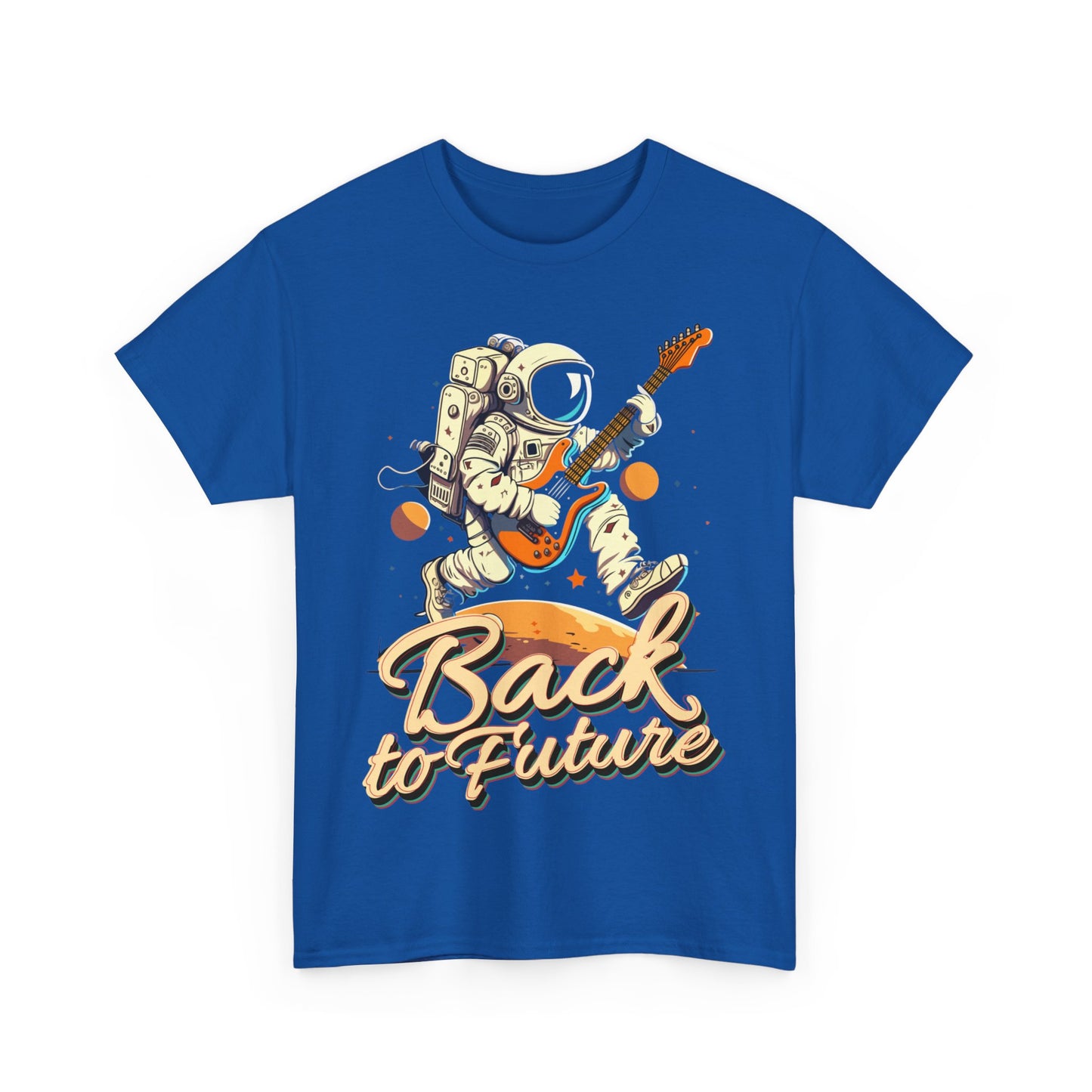 Back to the Future: Rock Out in Space Unisex Heavy Cotton Tee