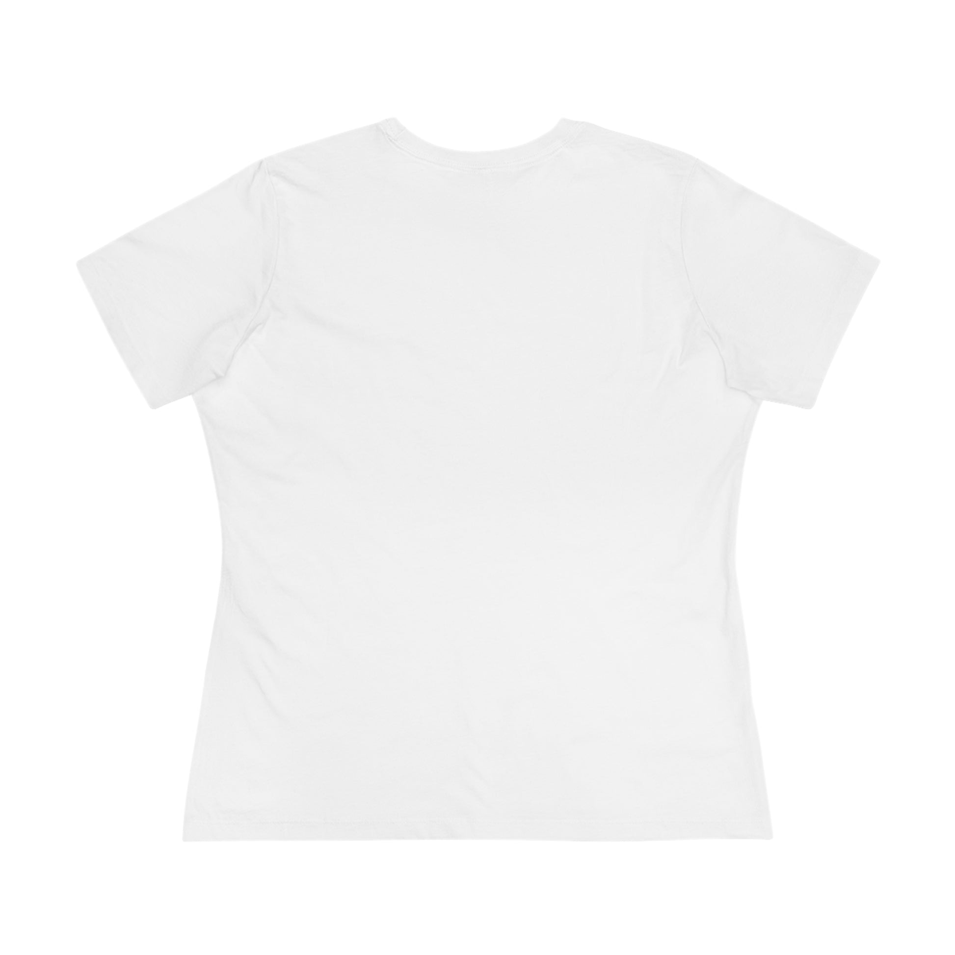 "Only My Cat Loves Me" white t-Shirt design for Women back