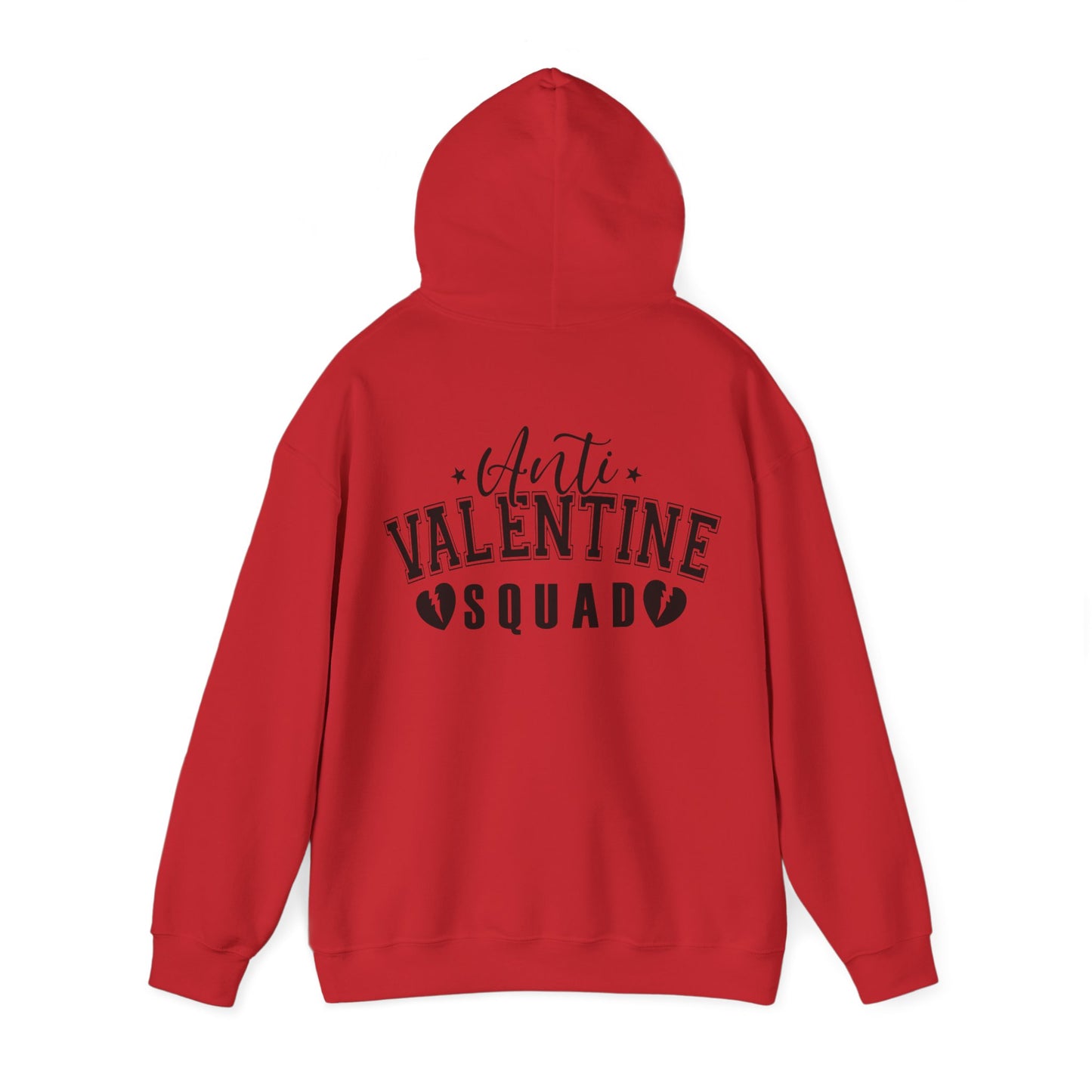 Unisex Heavy Blend™ Valentine Hooded Sweatshirt red color