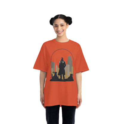 Beefy-T® T-Shirt orange color, front print, cotton, unisex