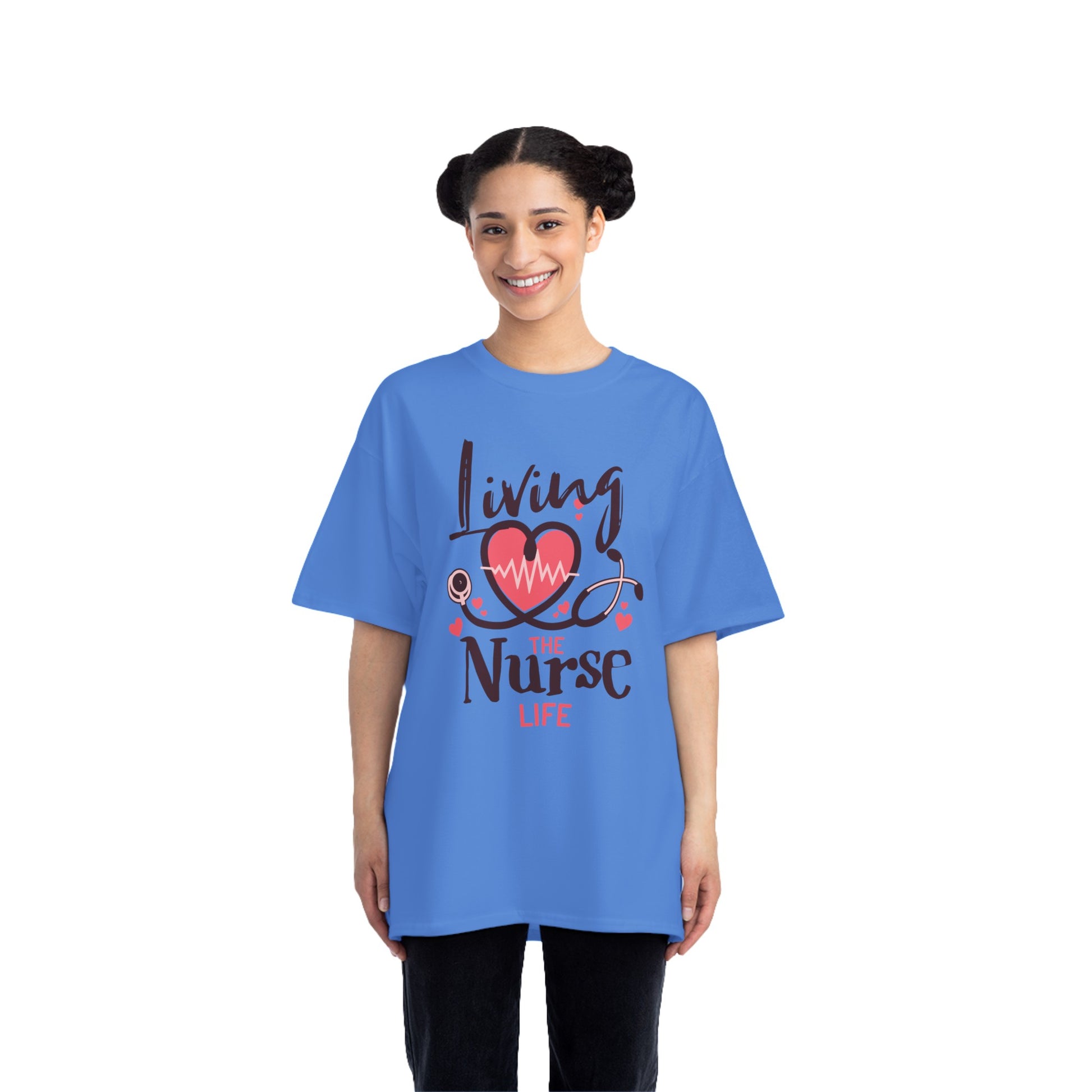  Healing Loving Nurses T-shirts deep blue front view