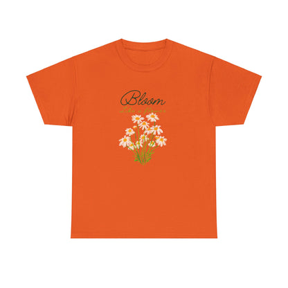 Bloom Like a Flower Unisex Heavy Cotton Tee