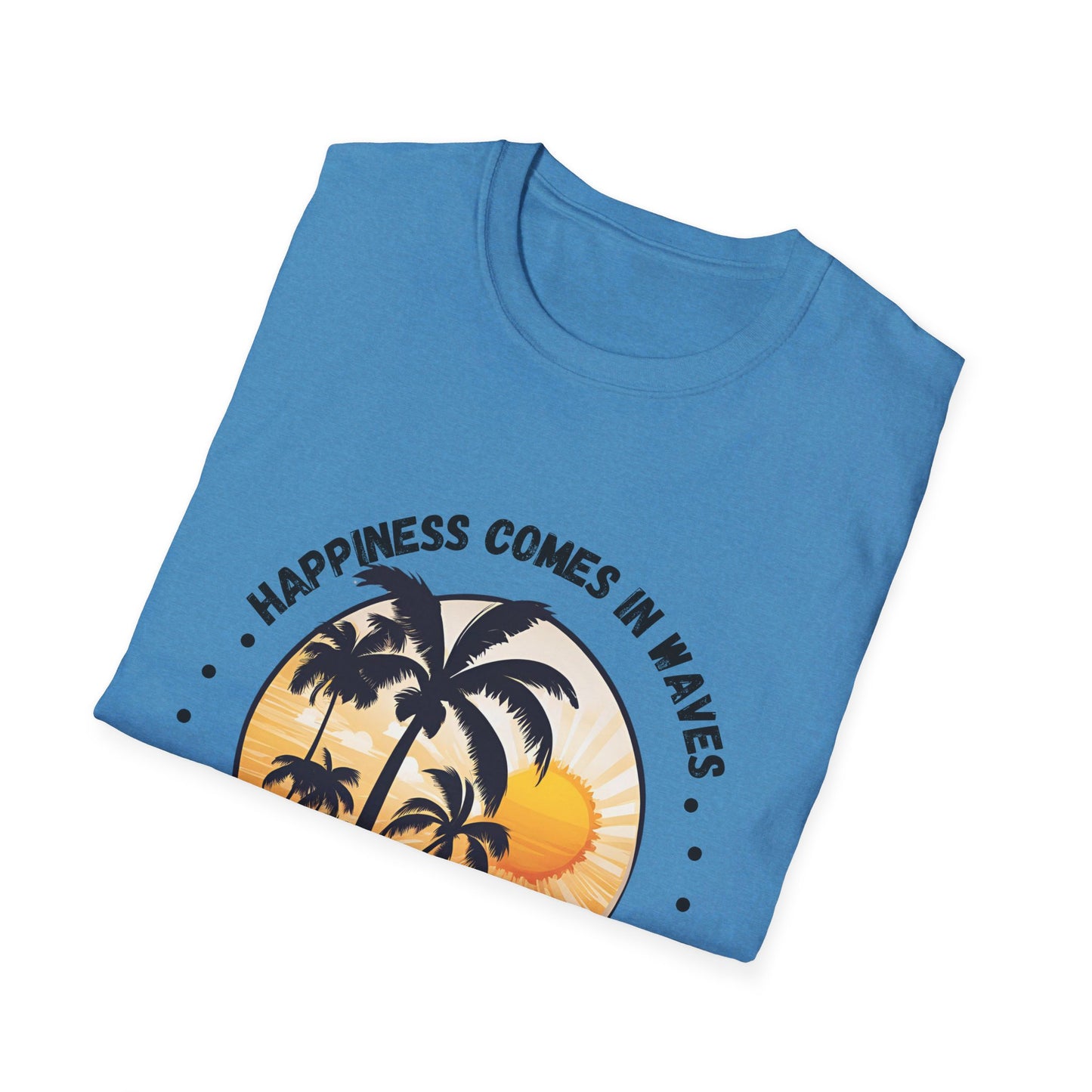 Happiness Comes in Waves Unisex Softstyle T-Shirt