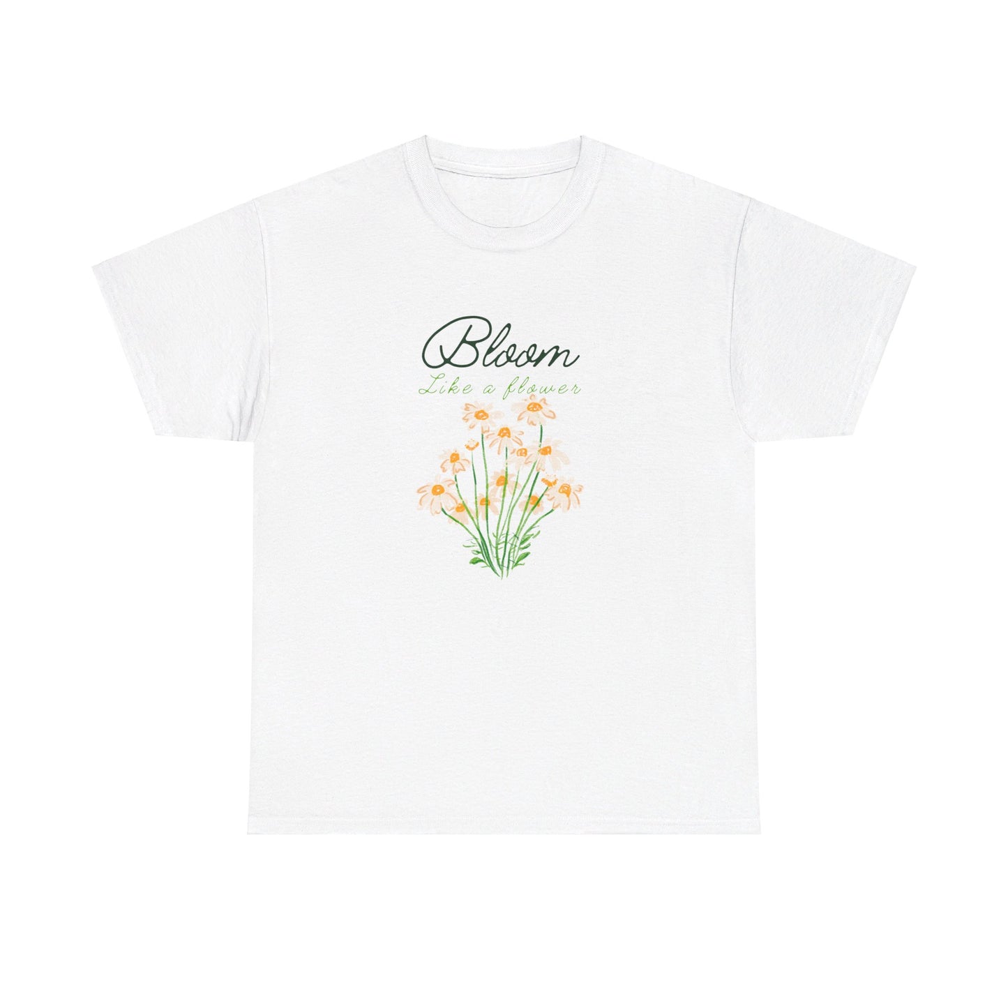 Bloom Like a Flower Unisex Heavy Cotton Tee