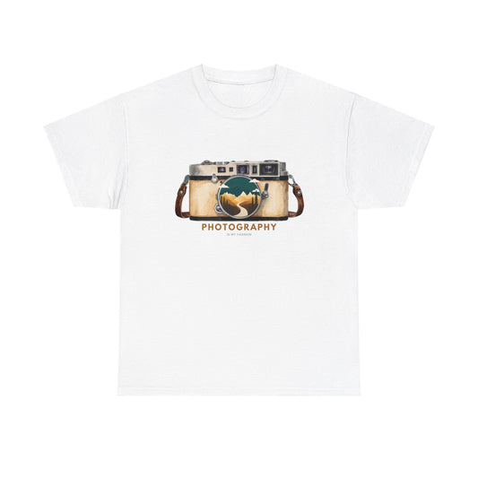 Capture Your Passion with This Watercolor Camera T-Shirt Unisex Heavy Cotton Tee