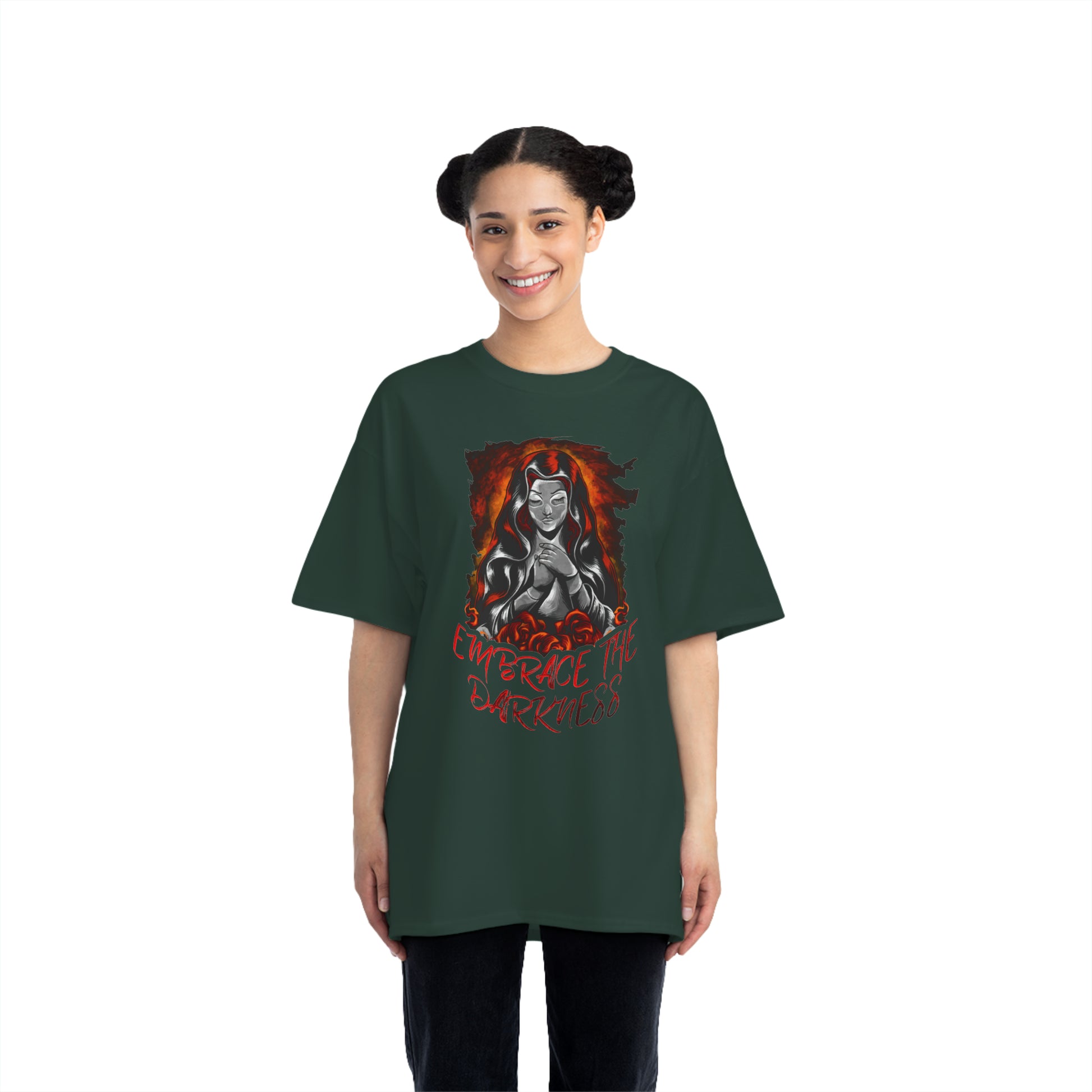 Green Beefy-T® Embrace the Darkness T-Shirt, front print