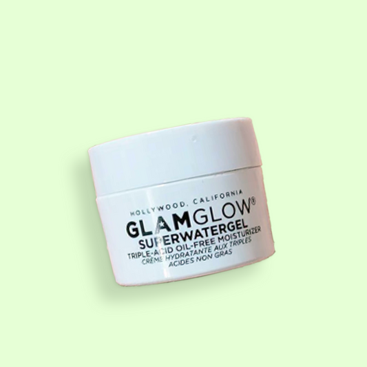 A close-up of GlamGlow Superwatergel Moisturizers in 5ml 