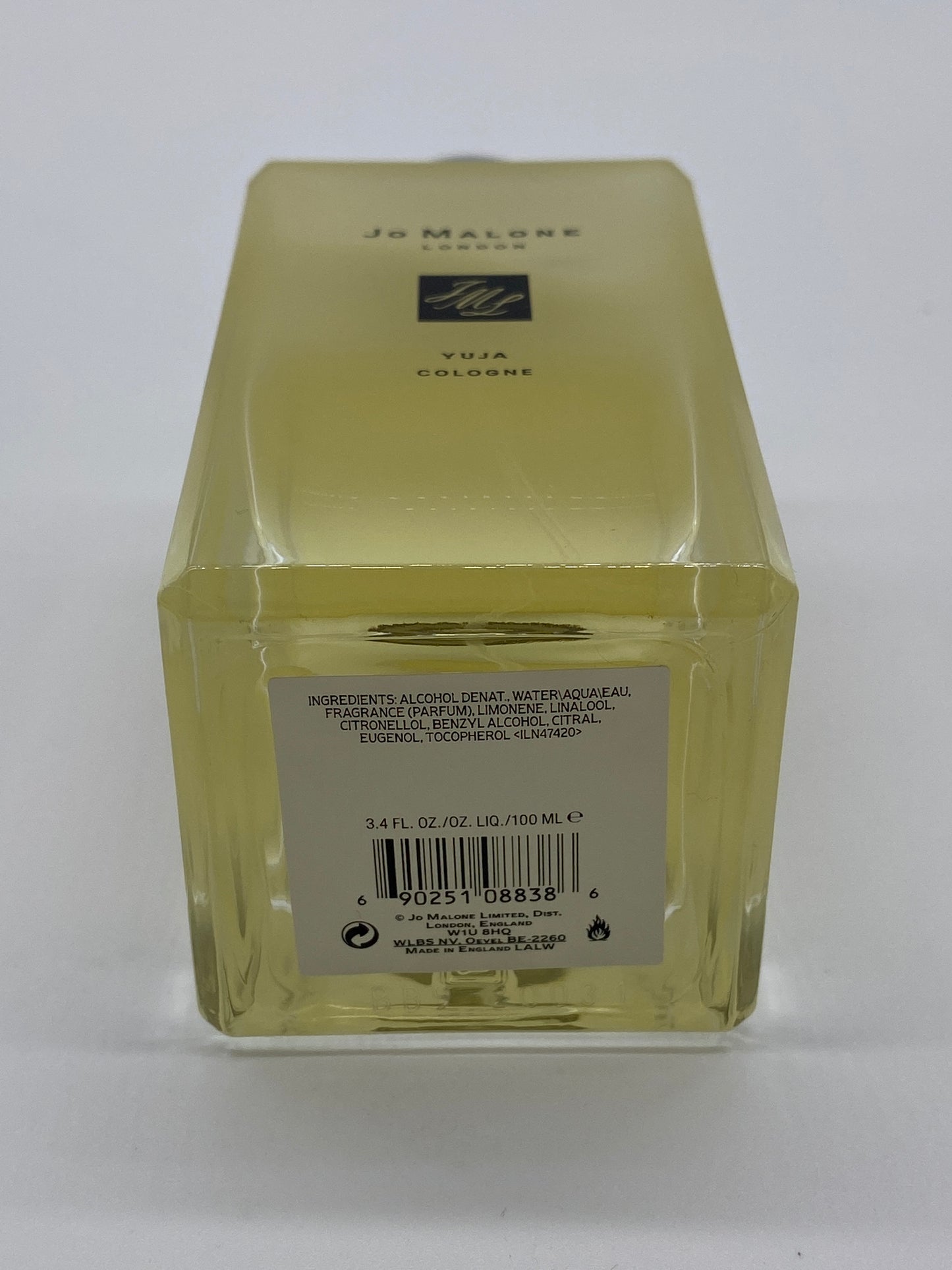 Bottom of Jo Malone Yuja Cologne Spray 100 ml bottle