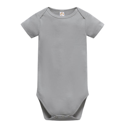 Unisex Beonon baby bodysuits, short sleeve, organic, grey