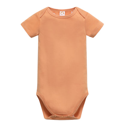 Unisex Beonon baby bodysuits, short sleeve, organic, peach